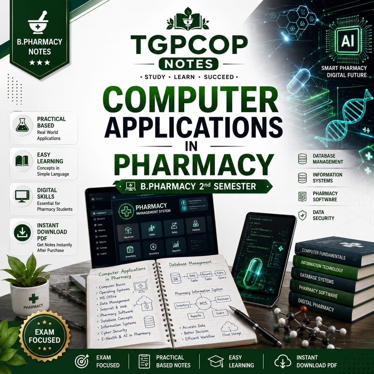 TGPCOP NOTES – Computer Applications in Pharmacy (B.Pharm 2nd Sem)