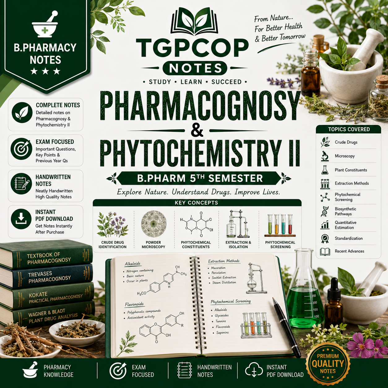 TGPCOP NOTES – Pharmacognosy & Phytochemistry II (B.Pharm 5th Sem)