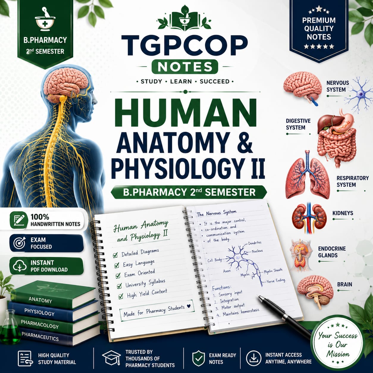 TGPCOP NOTES – Human Anatomy & Physiology II (B.Pharm 2nd Sem)