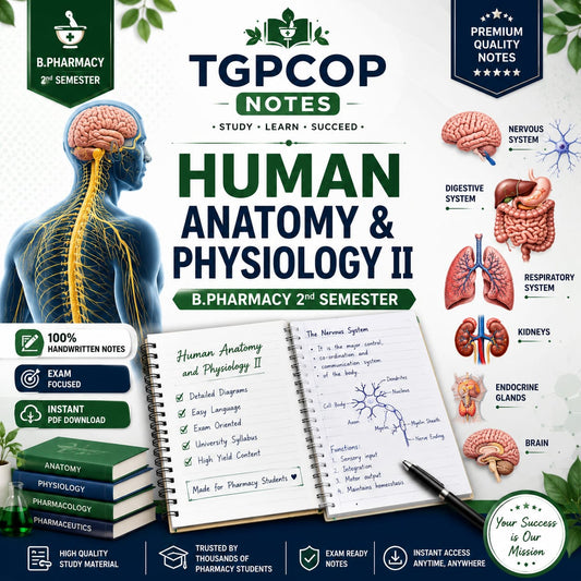 TGPCOP NOTES – Human Anatomy & Physiology II (B.Pharm 2nd Sem)