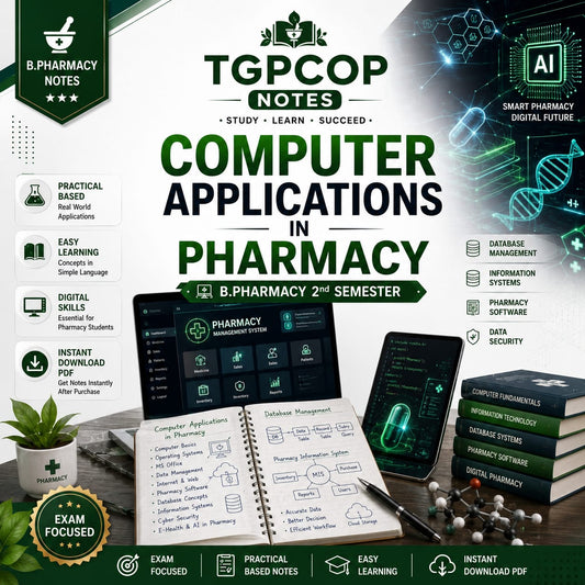 TGPCOP NOTES – Computer Applications in Pharmacy (B.Pharm 2nd Sem)