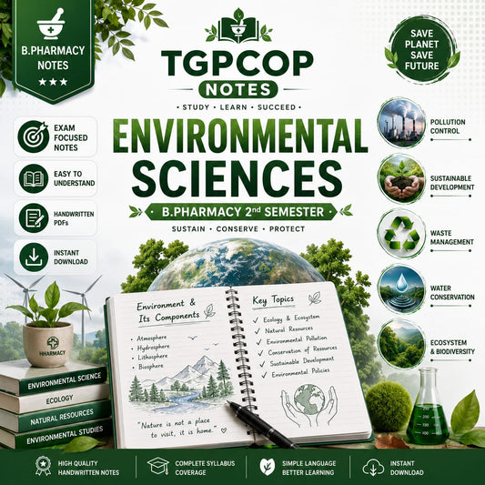 TGPCOP NOTES – Environmental Sciences (B.Pharm 2nd Sem)