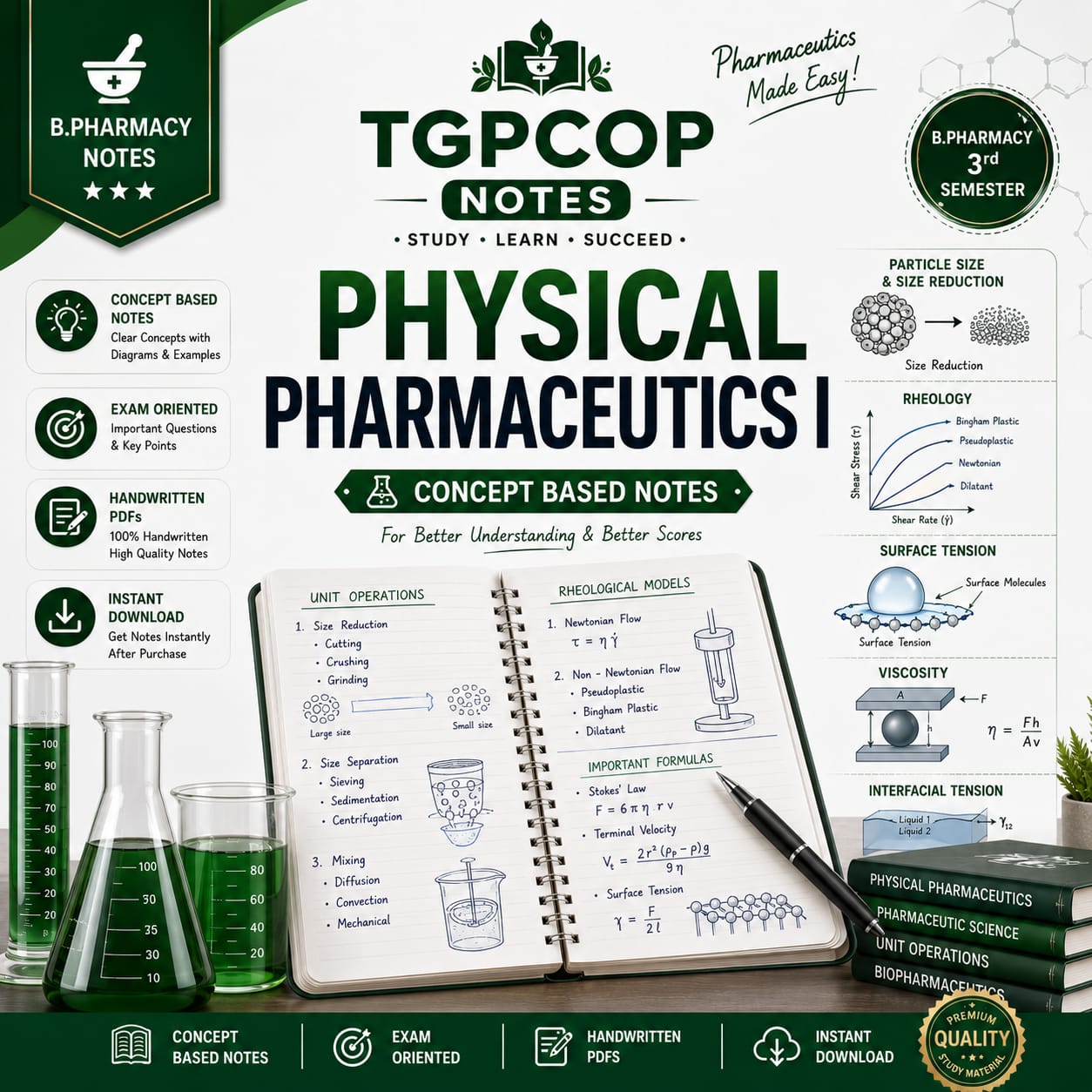 TGPCOP NOTES – Physical Pharmaceutics I (B.Pharm 3rd Sem)