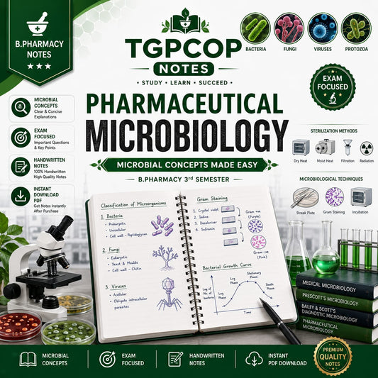 TGPCOP NOTES – Pharmaceutical Microbiology (B.Pharm 3rd Sem)