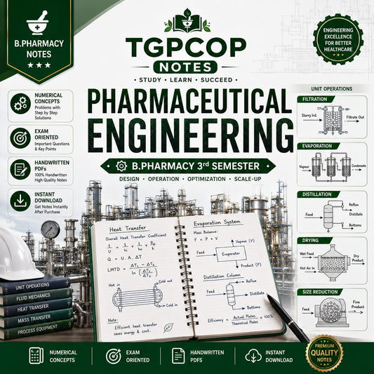 TGPCOP NOTES – Pharmaceutical Engineering (B.Pharm 3rd Sem)