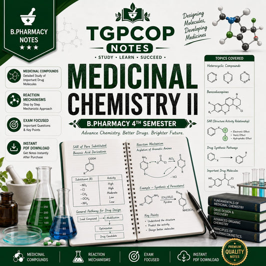 TGPCOP NOTES – Medicinal Chemistry II (B.Pharm 5th Sem)