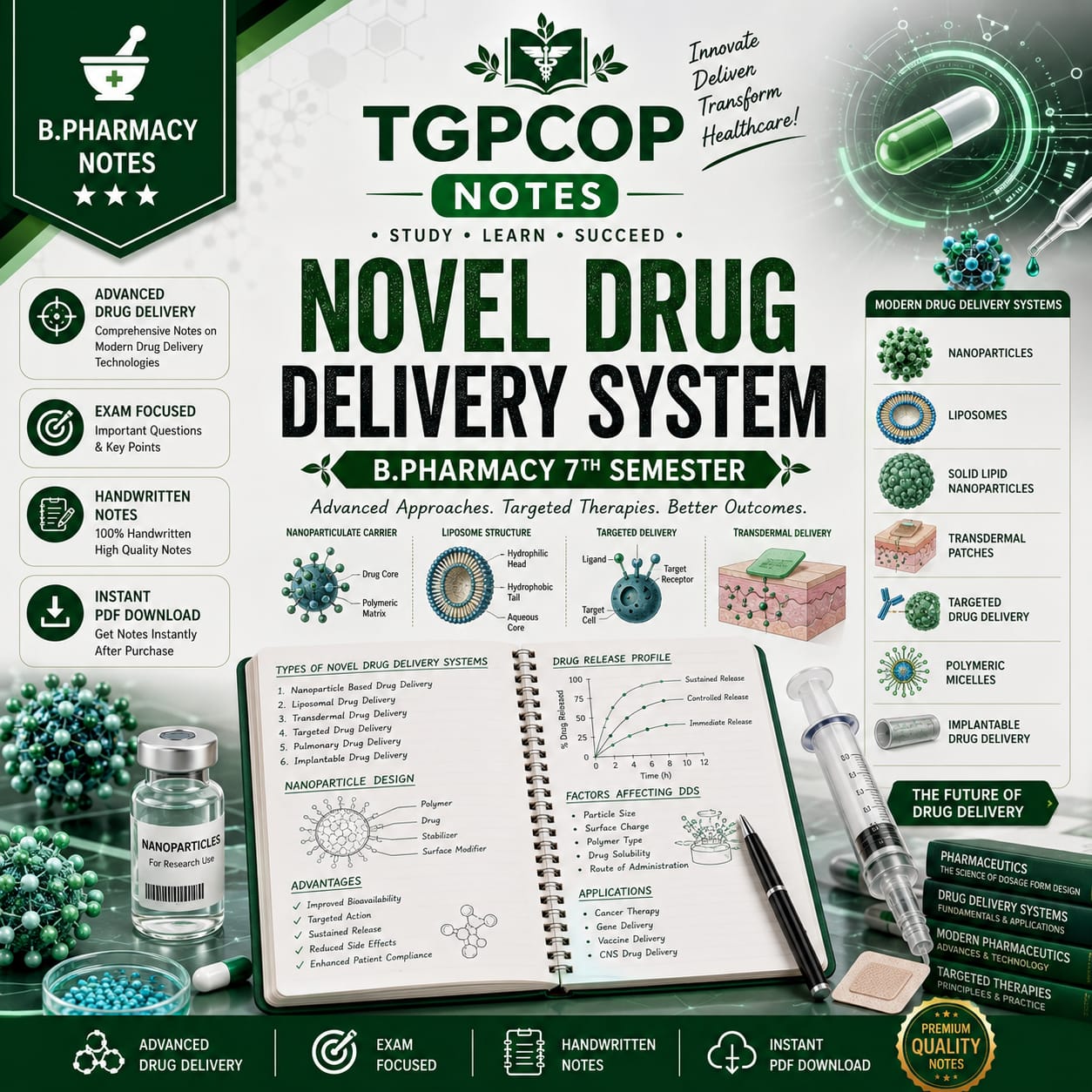 TGPCOP NOTES – Novel Drug Delivery System (B.Pharm 7th Sem)