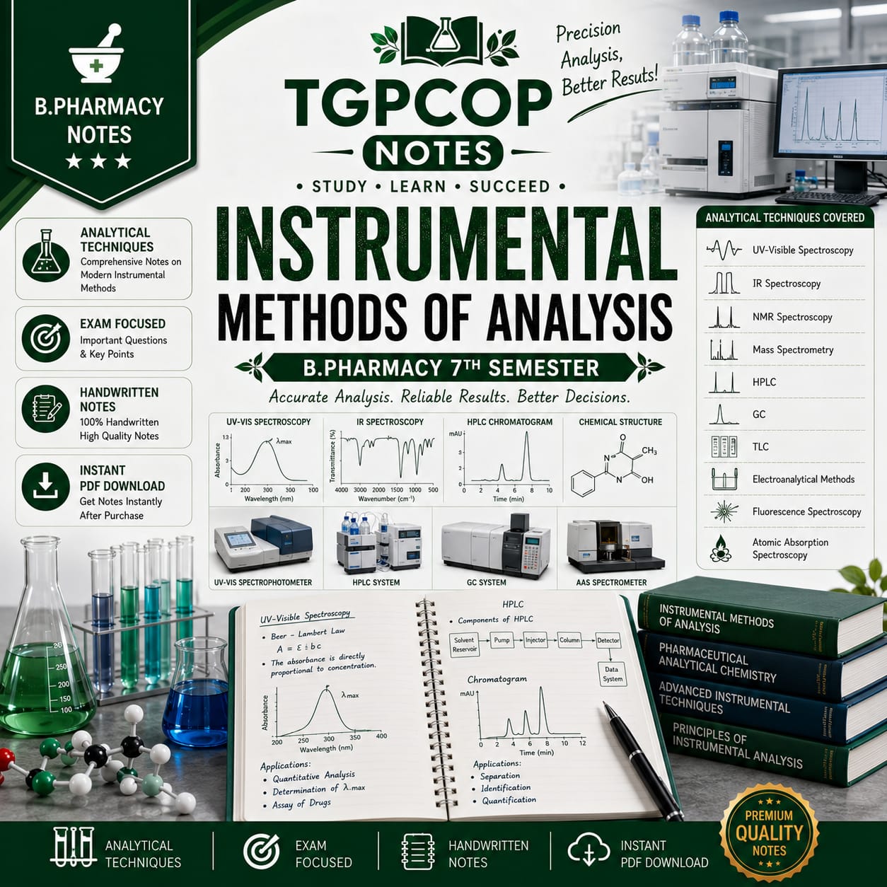 TGPCOP NOTES – Instrumental Methods of Analysis (B.Pharm 7th Sem)