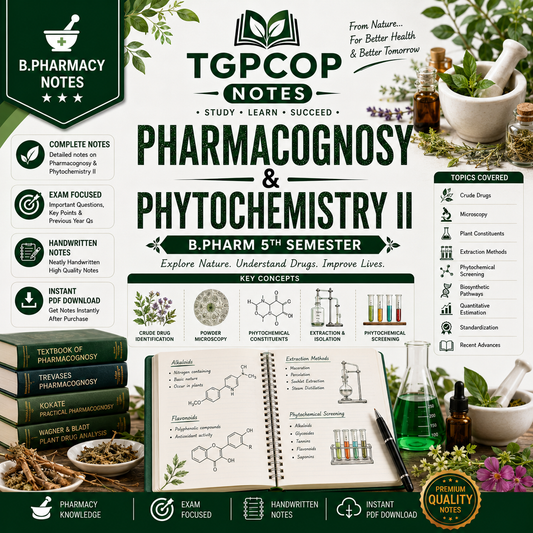 TGPCOP NOTES – Pharmacognosy & Phytochemistry II (B.Pharm 5th Sem)