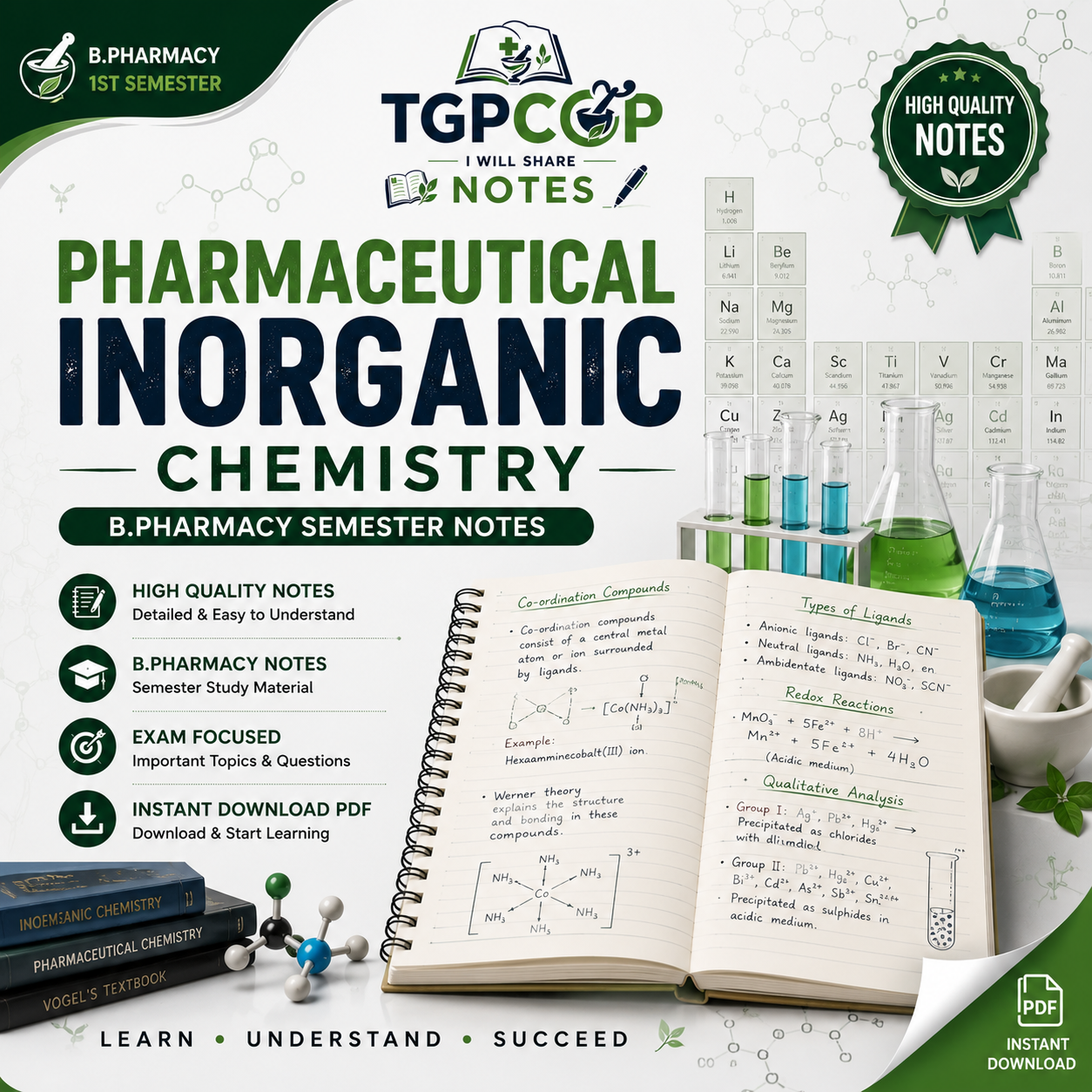 TGPCOP NOTES – Pharmaceutical Inorganic Chemistry (B.Pharm 1st Sem)
